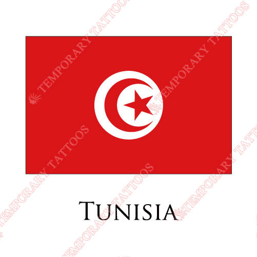 Tunisia flag Customize Temporary Tattoos Stickers NO.2004